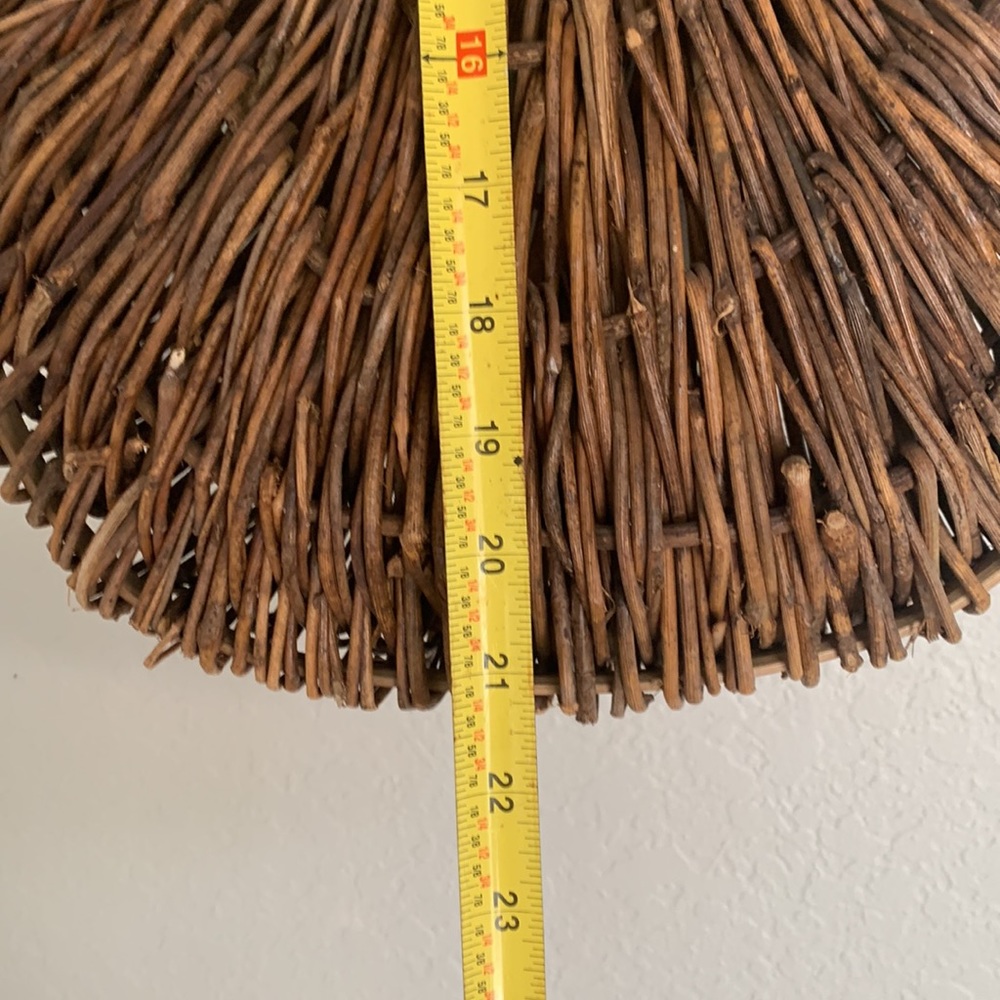 Boho woven hanging wall basket - Picture 8 of 10